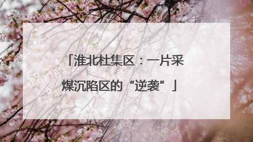 淮北杜集区：一片采煤沉陷区的“逆袭”
