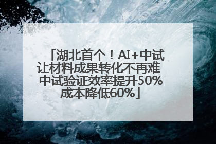 湖北首个！AI+中试让材料成果转化不再难 中试验证效率提升50%成本降低60%