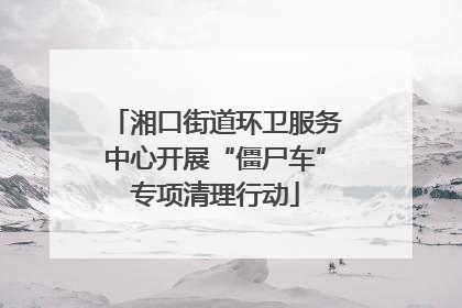 湘口街道环卫服务中心开展“僵尸车”专项清理行动