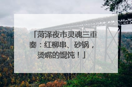 菏泽夜市灵魂三重奏：红柳串、砂锅，烫嘴的馄饨！