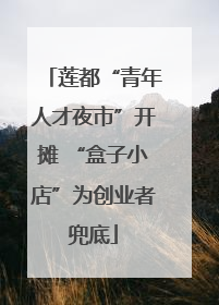 莲都“青年人才夜市”开摊 “盒子小店”为创业者兜底