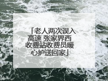 老人两次误入高速 张家界西收费站收费员暖心护送回家