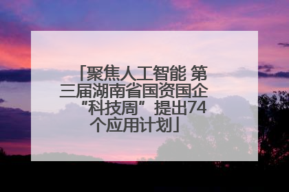 聚焦人工智能 第三届湖南省国资国企“科技周”提出74个应用计划