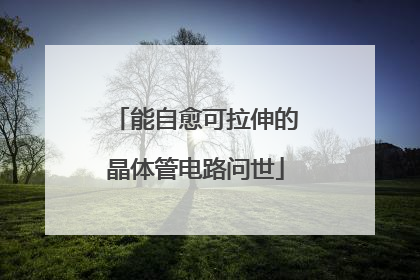 能自愈可拉伸的晶体管电路问世