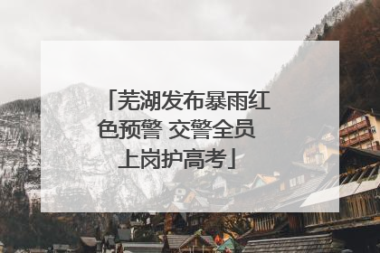 芜湖发布暴雨红色预警 交警全员上岗护高考