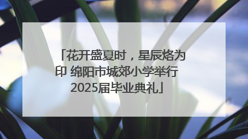 花开盛夏时，星辰烙为印 绵阳市城郊小学举行2025届毕业典礼