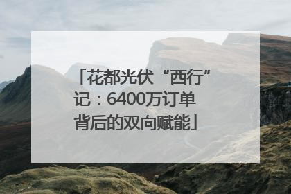 花都光伏“西行”记：6400万订单背后的双向赋能