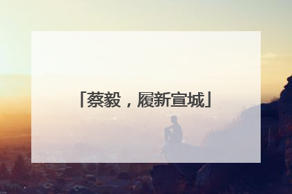 蔡毅，履新宣城
