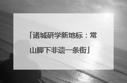 诸城研学新地标：常山脚下非遗一条街