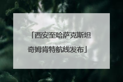 西安至哈萨克斯坦奇姆肯特航线发布