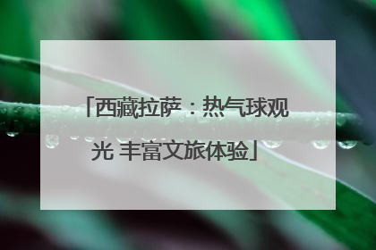 西藏拉萨：热气球观光 丰富文旅体验