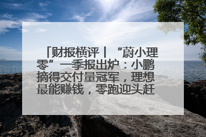 财报横评丨“蔚小理零”一季报出炉：小鹏摘得交付量冠军，理想最能赚钱，零跑迎头赶上，蔚来还在调整