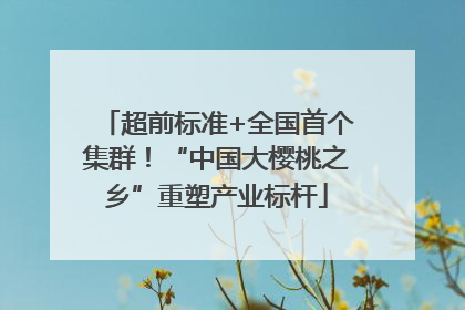 超前标准+全国首个集群！“中国大樱桃之乡”重塑产业标杆