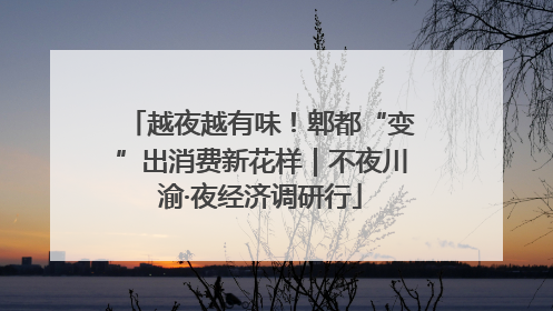 越夜越有味！郫都“变”出消费新花样｜不夜川渝·夜经济调研行