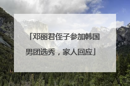 邓丽君侄子参加韩国男团选秀，家人回应