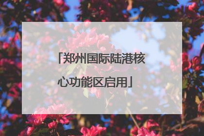 郑州国际陆港核心功能区启用