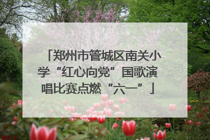 郑州市管城区南关小学“红心向党”国歌演唱比赛点燃“六一”