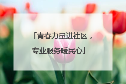 青春力量进社区，专业服务暖民心