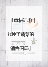 青耕记③｜老种子蔬菜的销售困局