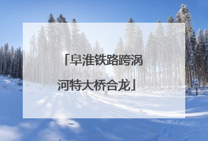 阜淮铁路跨涡河特大桥合龙