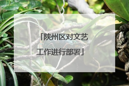 陕州区对文艺工作进行部署