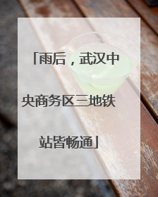 雨后，武汉中央商务区三地铁站皆畅通