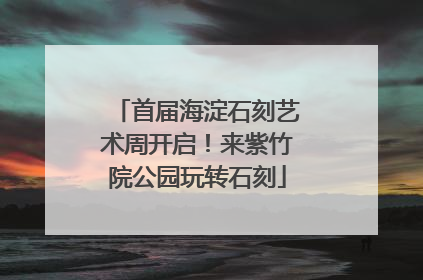 首届海淀石刻艺术周开启！来紫竹院公园玩转石刻
