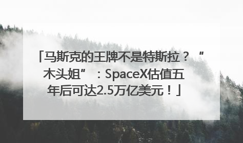 马斯克的王牌不是特斯拉？“木头姐”：SpaceX估值五年后可达2.5万亿美元！