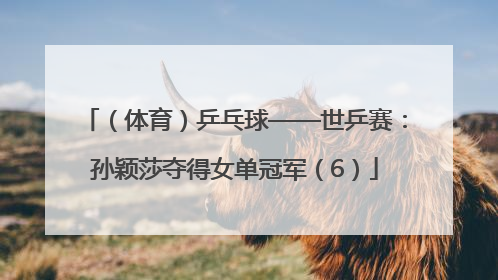 （体育）乒乓球——世乒赛：孙颖莎夺得女单冠军（6）