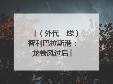 （外代一线）智利巴拉斯港：龙卷风过后