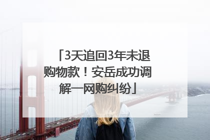 3天追回3年未退购物款！安岳成功调解一网购纠纷