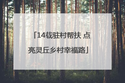 14载驻村帮扶 点亮灵丘乡村幸福路