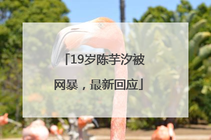 19岁陈芋汐被网暴，最新回应