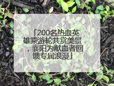 200名热血英雄乘游轮共赏美景，襄阳为献血者回馈专属浪漫