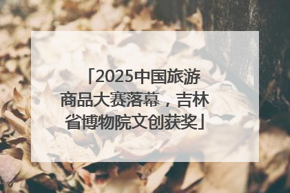 2025中国旅游商品大赛落幕，吉林省博物院文创获奖