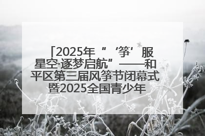 2025年“‘筝’服星空·逐梦启航”——和平区第三届风筝节闭幕式 暨2025全国青少年风筝制作放飞赛（沈阳站）颁奖仪式