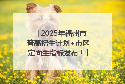 2025年福州市普高招生计划+市区定向生指标发布！