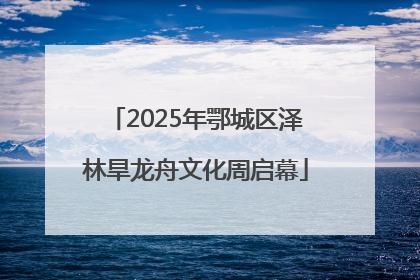 2025年鄂城区泽林旱龙舟文化周启幕