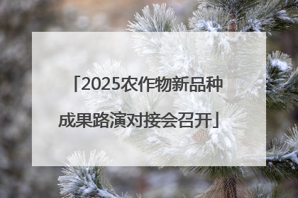 2025农作物新品种成果路演对接会召开