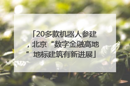 20多款机器人参建，北京“数字金融高地”地标建筑有新进展