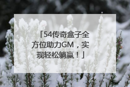 54传奇盒子全方位助力GM，实现轻松躺赢！