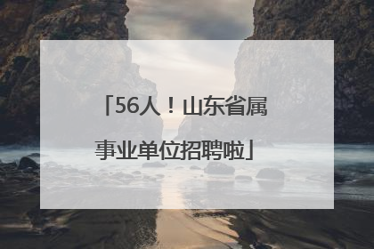 56人！山东省属事业单位招聘啦