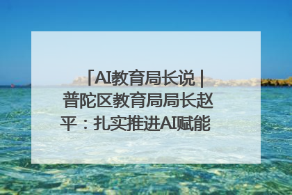 AI教育局长说 | 普陀区教育局局长赵平：扎实推进AI赋能教育，着力打造“适合教育”新体系